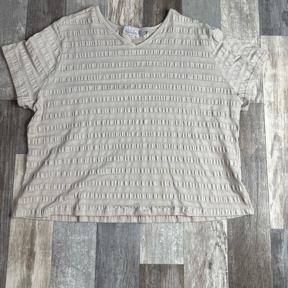 Basic Editions, Womens 3X, Tan Blouse - Picture 5 of 5